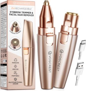 Rechargeable Eyebrow Trimmer &...