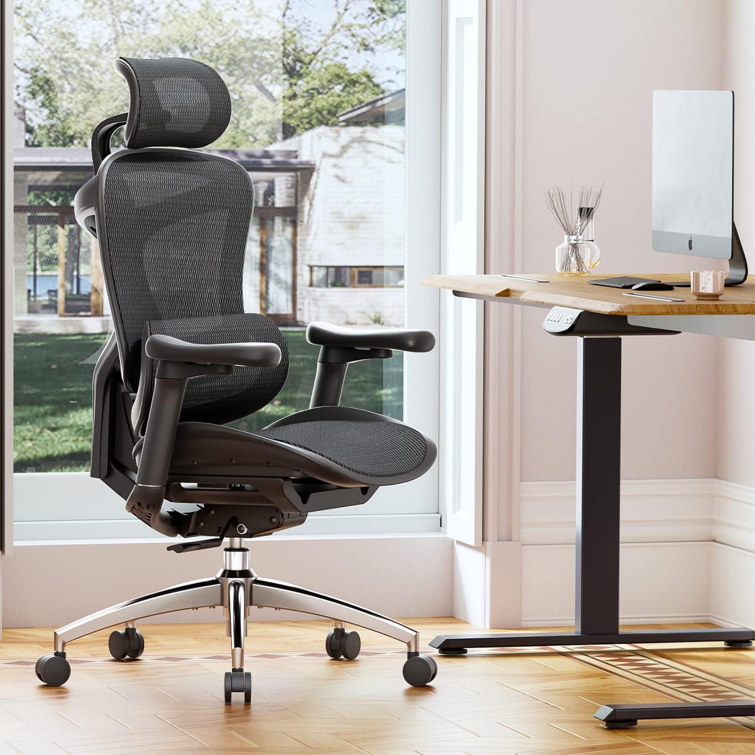 SIHOO Doro C300 Gaming,Ergonomic Office Chair with Ultra Soft Armrests, Dynamic Lumbar Support for Home Office, Adjustable Backrest Desk Chair, Swivel Big and Tall Office Chair (black) - الصورة 2