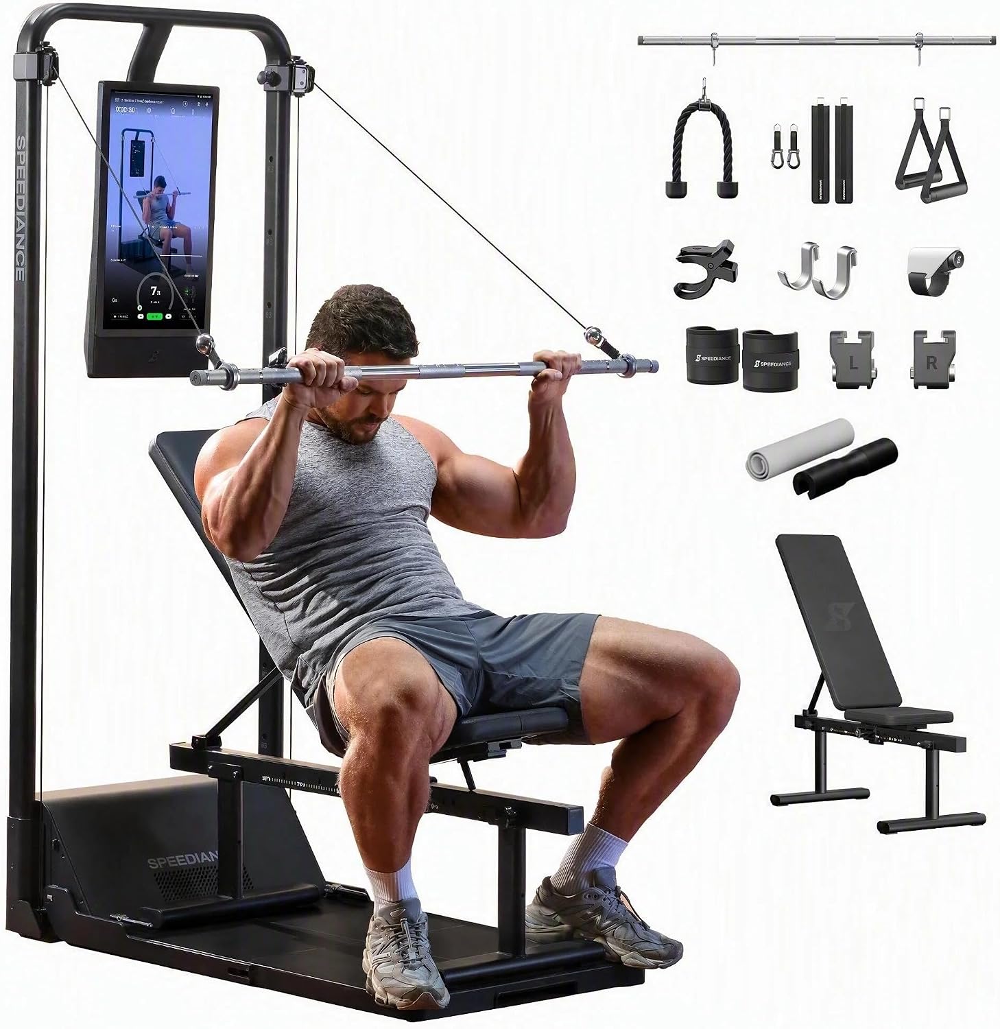 Gym Monster 2 Smart Home Gym, Upgraded AI-Powered Home Workout Machine, Multi-Functional Smith Machine, Full Body Strength Training Fitness Equipment, All-in-One Workout Station