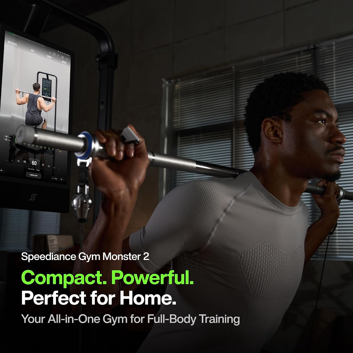 Gym Monster 2 Smart Home Gym, Upgraded AI-Powered Home Workout Machine, Multi-Functional Smith Machine, Full Body Strength Training Fitness Equipment, All-in-One Workout Station - الصورة 2