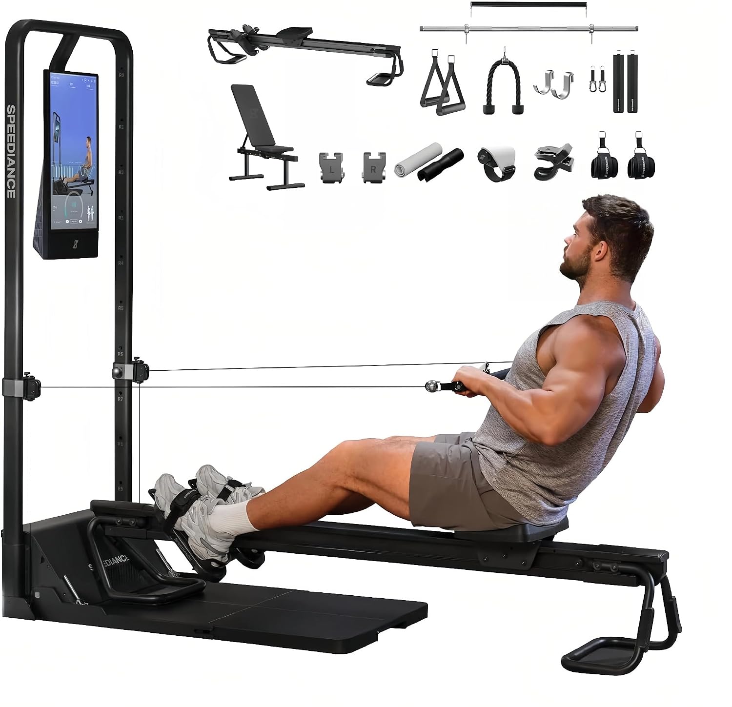 Gym Monster 2 Smart Home Gym, Upgraded AI-Powered Home Workout Machine, Multi-Functional Smith Machine, Full Body Strength Training Fitness Equipment, All-in-One Workout Station