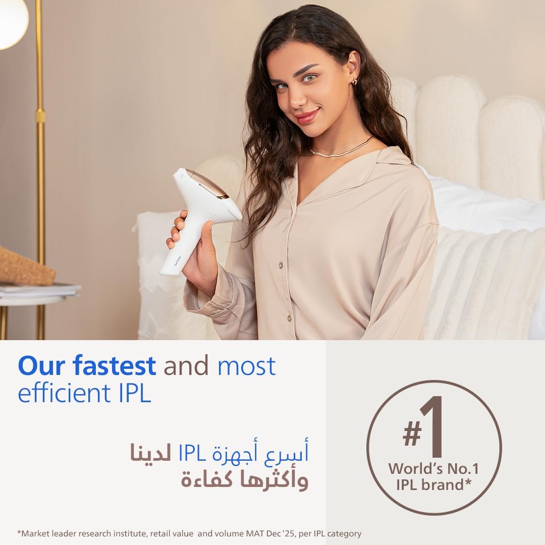 Philips Lumea 8000 Series, IPL Laser Hair Removal Device, Permanent Laser Hair Reduction, SmartSkin Sensor, 60 Days Money Back Guarantee, Clinically Proven Performance, 3 Attachments, Model BRI937/02 - الصورة 7