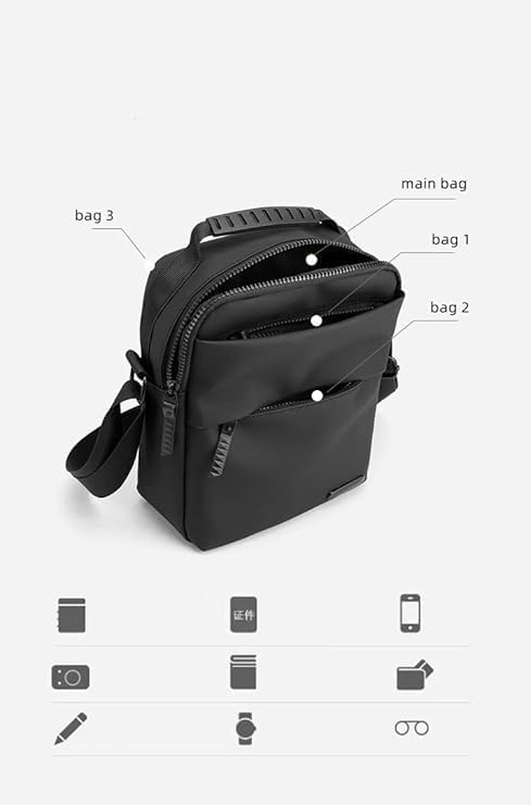 Crossbody Bags Sling Backpack,Multipurpose Cross body Shoulder Bag for Men and Women Chest Bag Travel Hiking Daypack,Business Travel Cycling,with Secure Storage Water Resistant Coating - الصورة 2