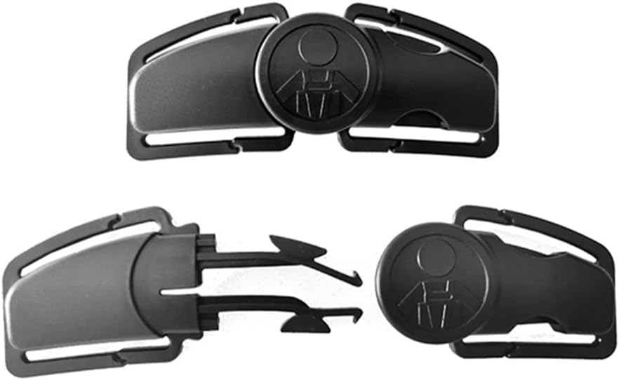 Car Seat Chest Harness Clip Car Seat Safety Belt Clip Buckle Lock Stroller Chest Clip Universal Adjustable Guard for Baby and Kids Trend (Black) - الصورة 4