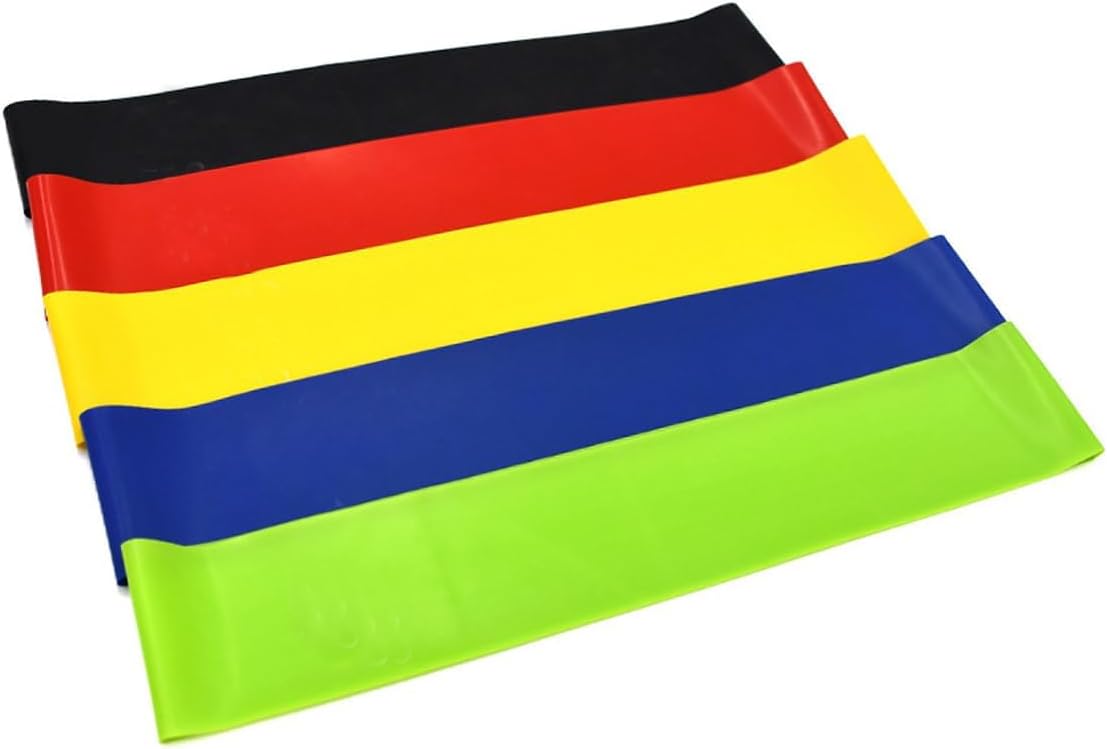 ECVV Resistance Loop Bands, Exercise bands Set of 5 Rubber Latex Anti-Slip Resistance Band for Workout Stretching Physical Therapy Yoga with carrying Bag - الصورة 6