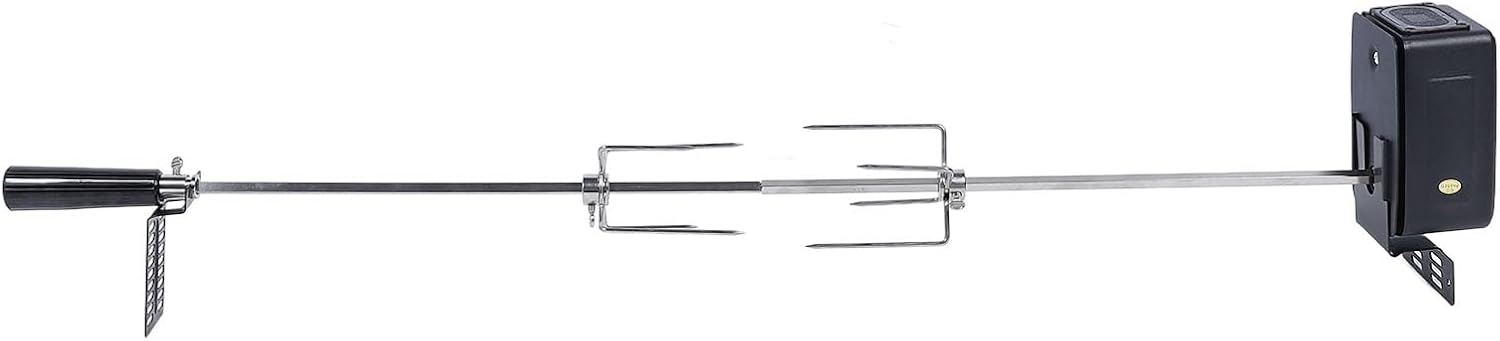 Eujgoov Electric BBQ Rotisserie Kit with Stable Motor 304 Stainless Steel Spit Roast for Chicken Lamb Outdoor Picnics Grilling Tool - الصورة 4