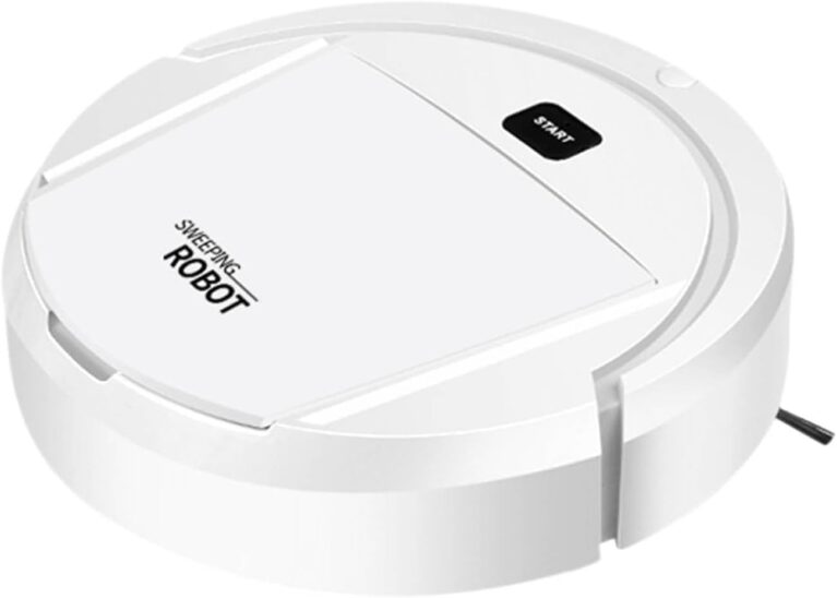 Robot Vacuum and Mop Combo, 3-in-1 Sweeping, Sucking, and Mopping Robot Cleaner, Low-Noise Intelligent Vacuum for Hard Floors and Pet Hair, Thin Design (White)