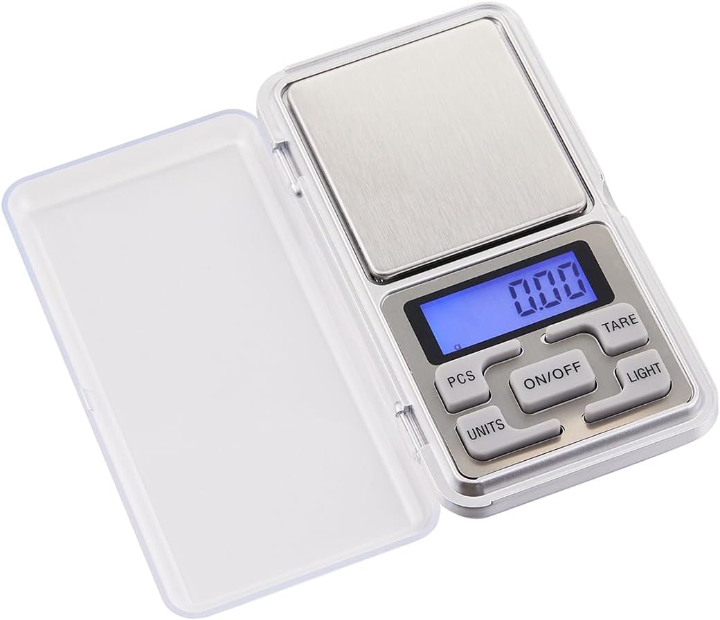 Lawazim Electronic Scale - Max 500g - Digital Pocket Scale with 0.01g High Precision, LCD Backlight Display, and Tare Function - for Small Food, Jewelry, Powder, Gold - Batteries Included - الصورة 3