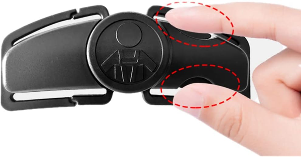 Car Seat Chest Harness Clip Car Seat Safety Belt Clip Buckle Lock Stroller Chest Clip Universal Adjustable Guard for Baby and Kids Trend (Black) - الصورة 5