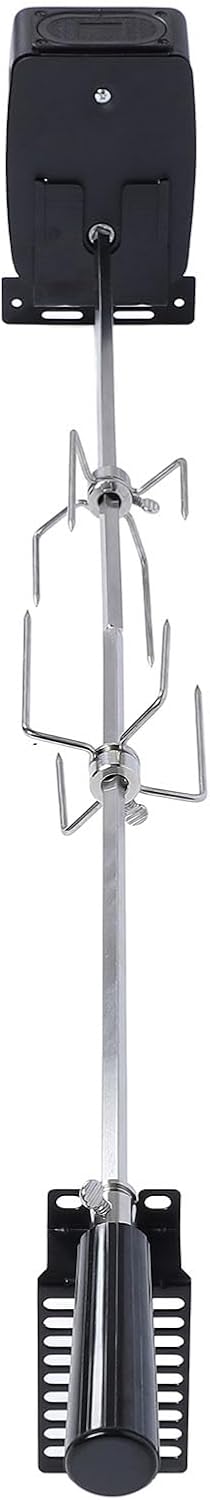 Eujgoov Electric BBQ Rotisserie Kit with Stable Motor 304 Stainless Steel Spit Roast for Chicken Lamb Outdoor Picnics Grilling Tool - الصورة 2