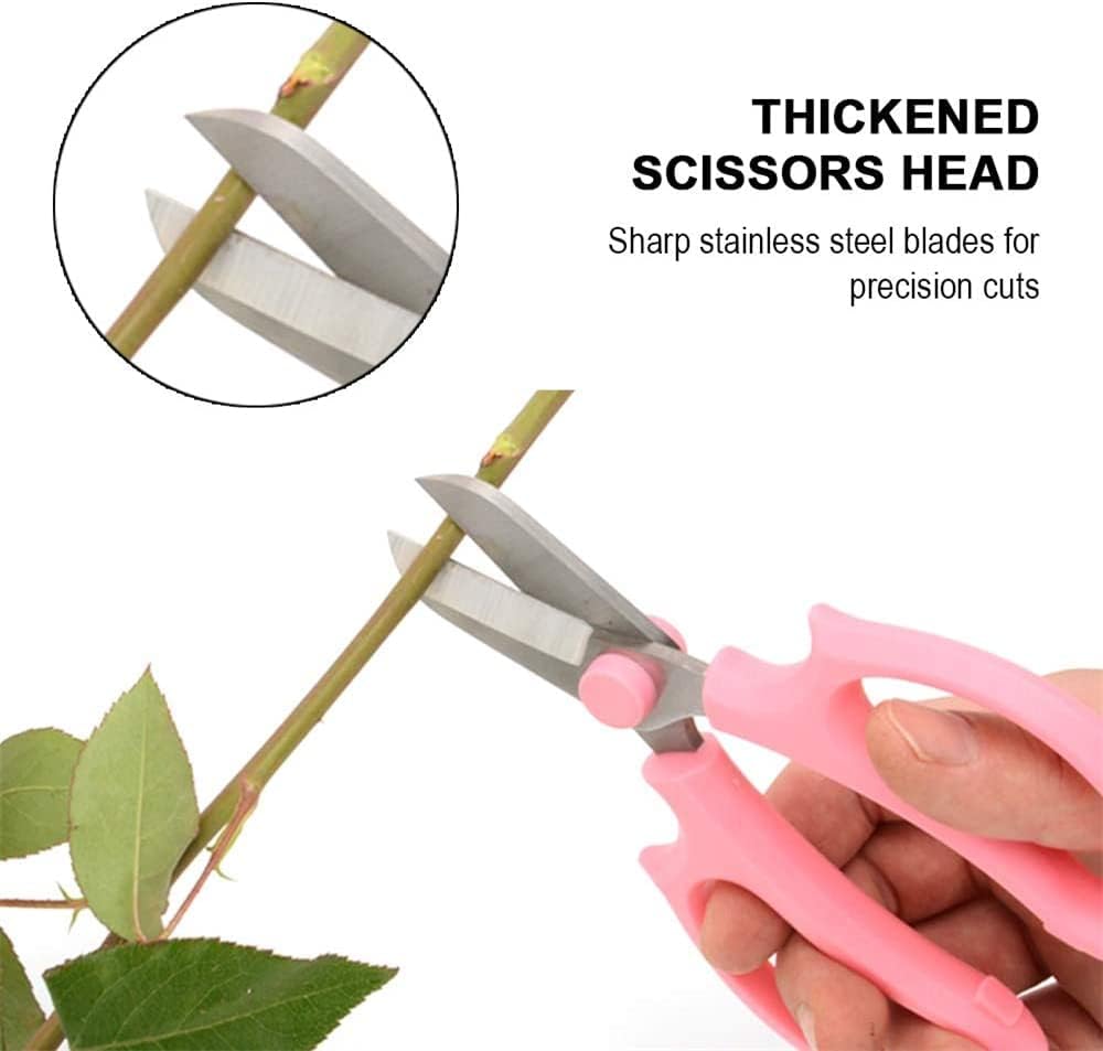 4PCS Garden Pruning Shears Scissors Kit, Professional Rose Thorn Remover, Tree Pruner Hand Tools Kit, Cordless Trimmer and Floral Gloves for Gardening Flower Arrangement - الصورة 3