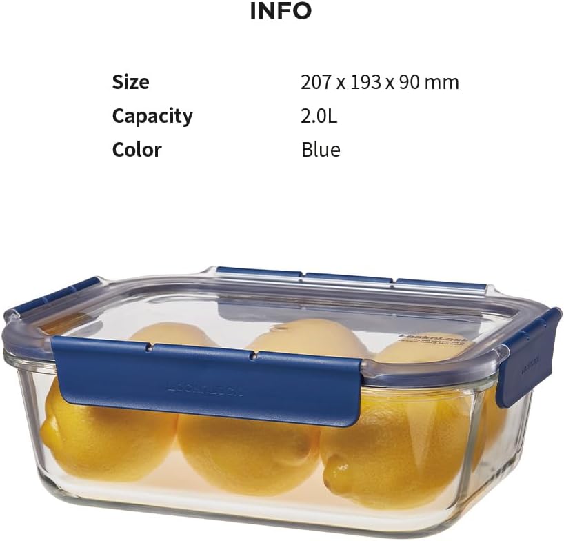 L&L TOPCLASS RECTANGULAR HEAT RESIST. GLASS 2L - الصورة 2