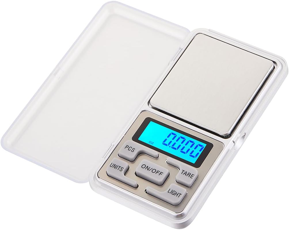 Lawazim Electronic Scale - Max 500g - Digital Pocket Scale with 0.01g High Precision, LCD Backlight Display, and Tare Function - for Small Food, Jewelry, Powder, Gold - Batteries Included - الصورة 2