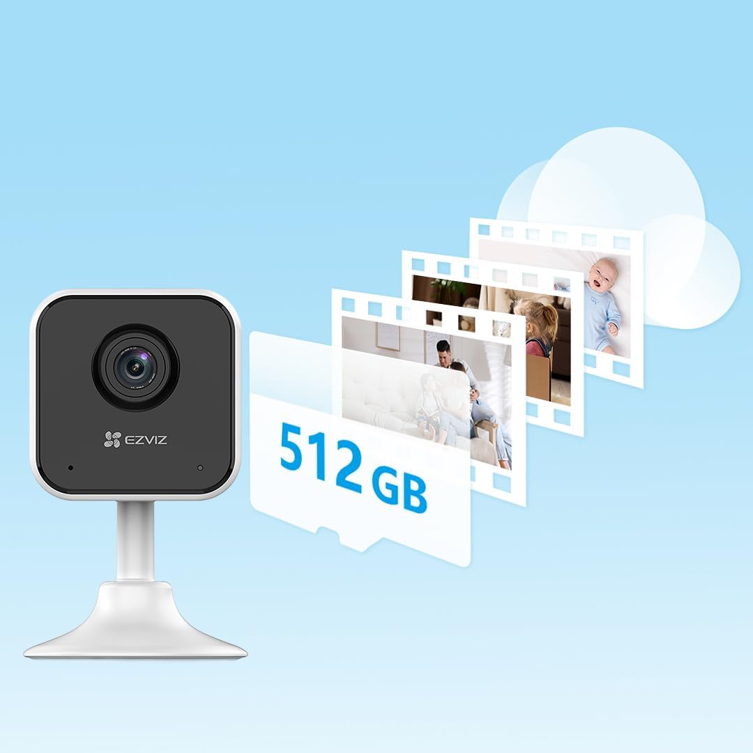 EZVIZ by Hikvision | 1080p Wireless Smart Home Camera | Night Vision | Motion Detection | Sound Alerts | Privacy Mode | Two Way Talk | MicroSD Card Upto 512GB | Google Assistant & Alexa | H1C, White - الصورة 9