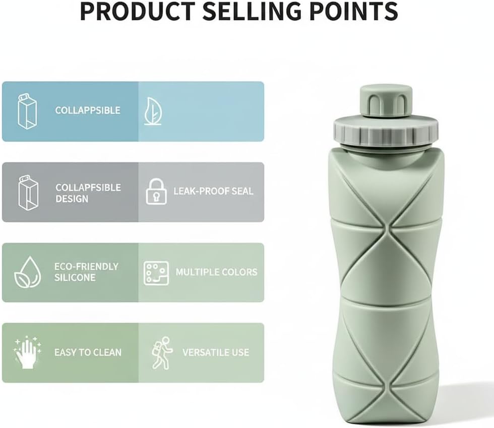 600ml Outdoor Sports Casual Plastic Sports Water Bottle with Braided Carrying Rope and Cup Cover Portable-Leakproof Time-Volume Mark Remind to Drink Water Suitable for Outdoor Sports Running Training - الصورة 3