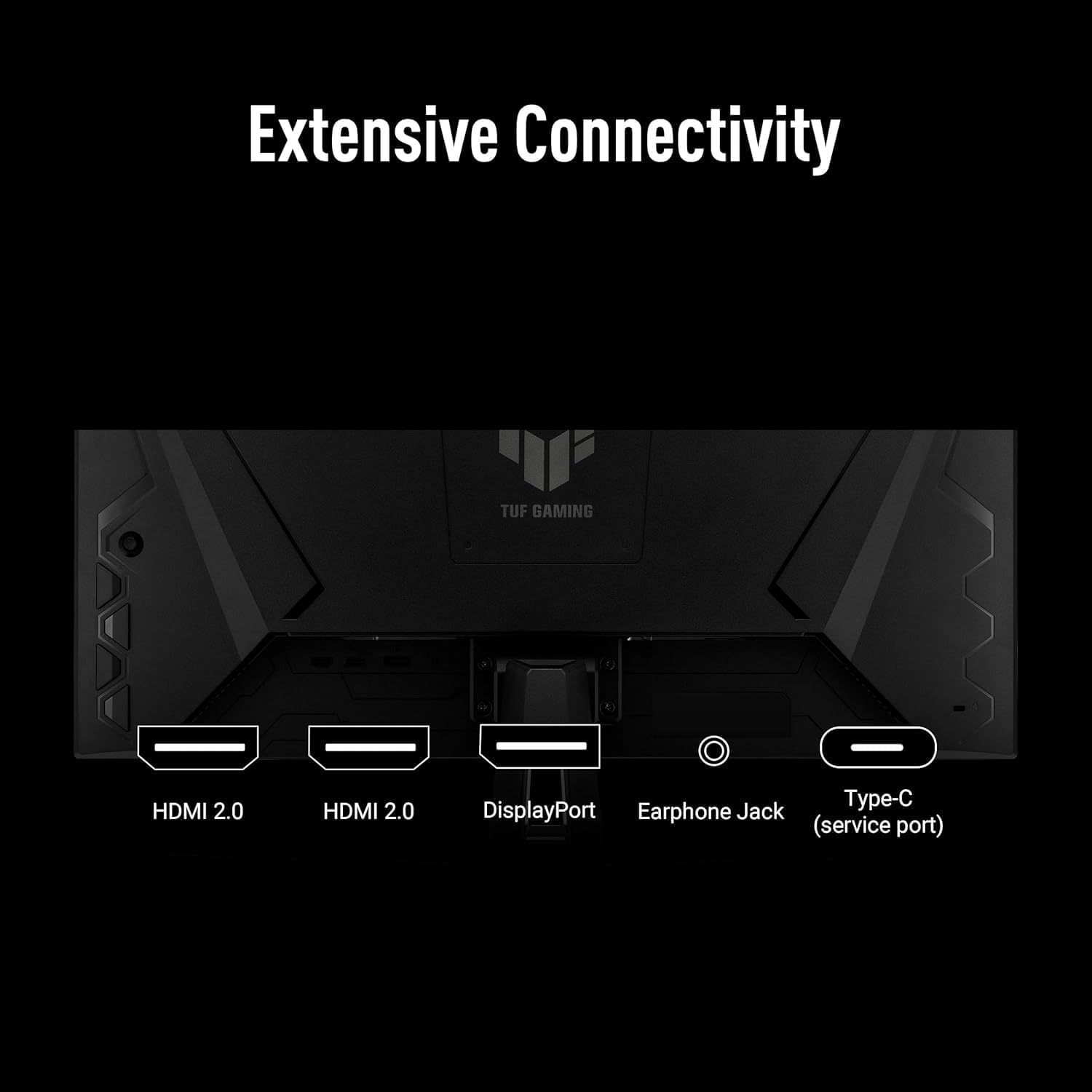 ASUS TUF Gaming VG27AQ5A-J Gaming Monitor: 27-inch, QHD(2560x1440), 210Hz(OC), Fast IPS, ELMB SYNC, 0.3ms GTG (min.), Stereo speaker, DisplayWidget Center, Black - Infiniarc Edition - الصورة 7