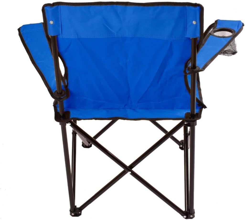 Jardin202 - Folding Steel Camping Chair with Armrests and Cover with Handles - 80 x 80 x 50 cm, Water Resistant - Ideal for Outdoor | Unit (Blue) - الصورة 8