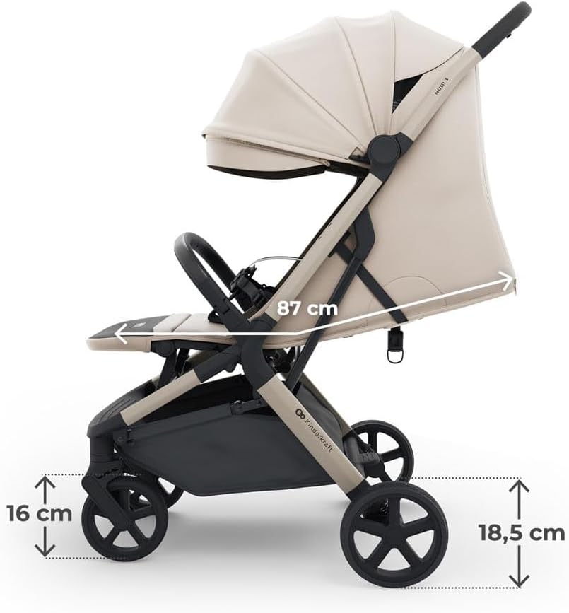 Kinderkraft - Nubi 3 Stroller - Sand Beige - الصورة 7