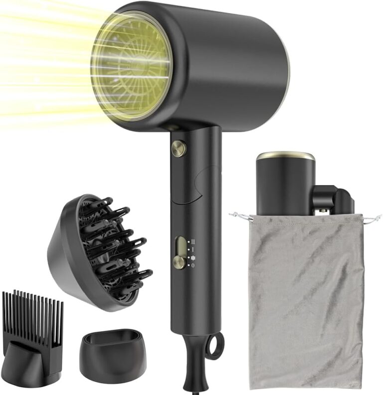 2400W Professional Mini Hair Dryer, Fast Drying Low Noise