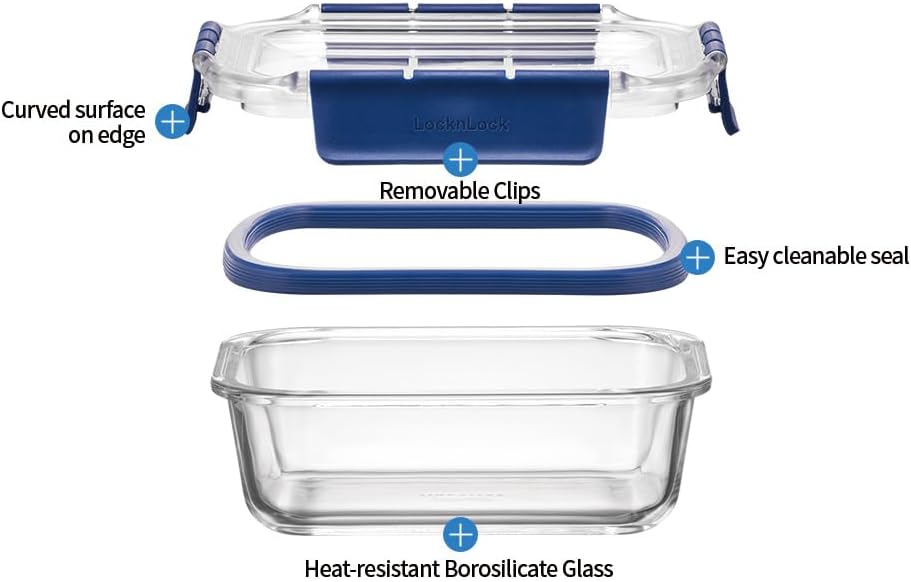 L&L TOPCLASS RECTANGULAR HEAT RESIST. GLASS 2L - الصورة 4