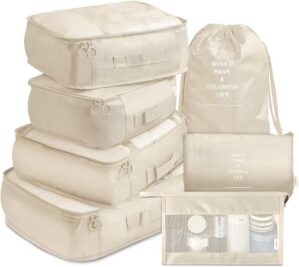 VAGREEZ Packing Cubes, 7 Pcs Travel...