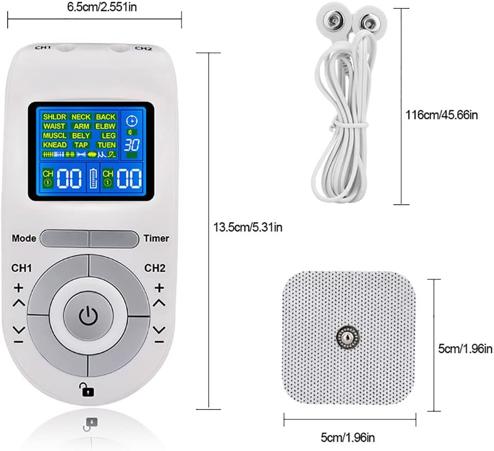 Digital Electric Cervical Spine Massager, Meridian Whole Body Pulse Massager, 12 Modes with 4 Electrode Pads for Pain Relief and Fatigue, Muscle Stimulation - الصورة 7