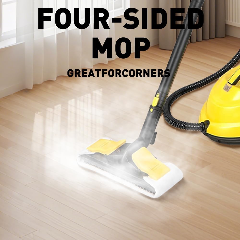 Upgraded 2000W High Pressure Steam Cleaner, 5 Bar Steam Cleaner with Pressure Gauge, 2L Stainless Steel Tank, 13-Piece Accessories, Chemical-Free Cleaning for Floors, Tile, Kitchen, Car & Sofa - الصورة 4