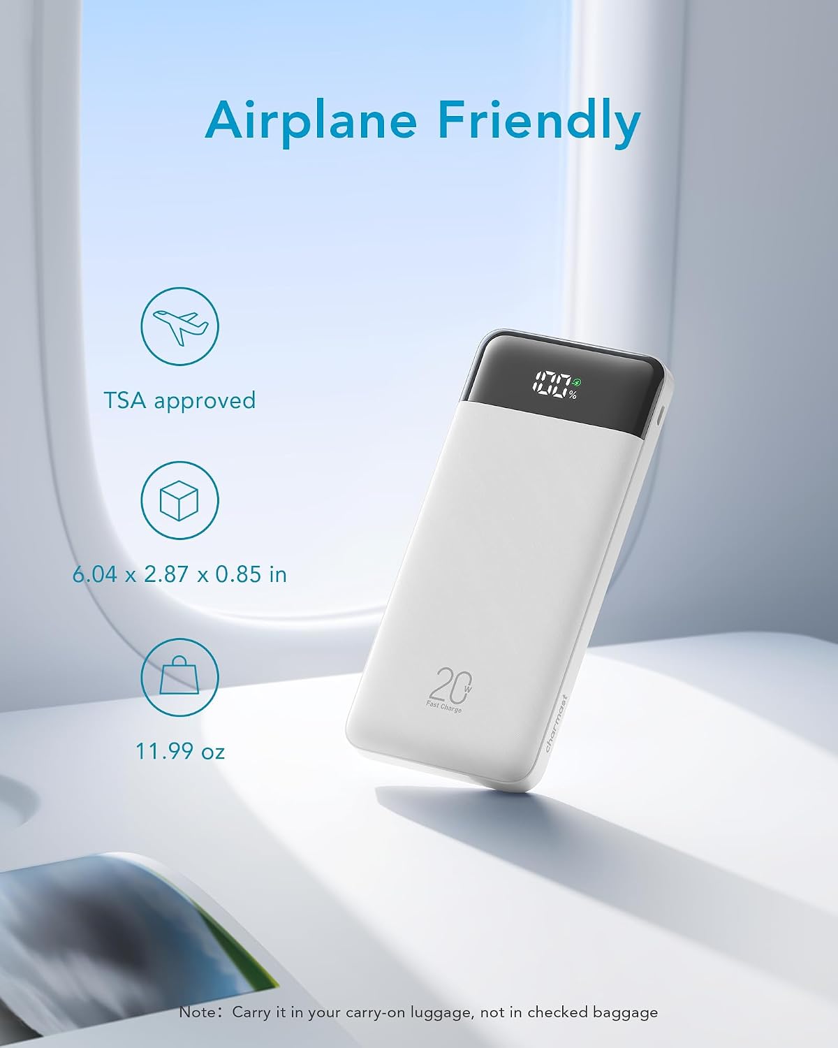 charmast Fast Charging Power Bank 20000mAh With Built-in 4 Cables 6-Outputs - الصورة 5