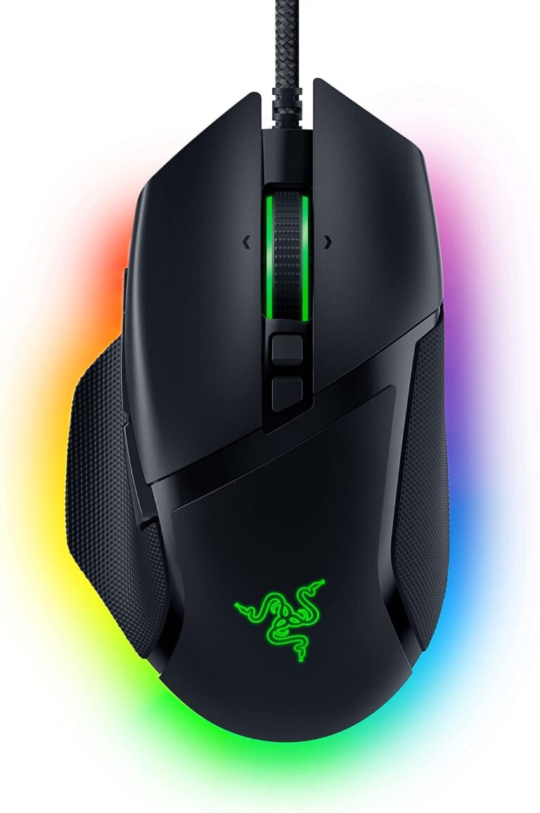 Razer Basilisk V3 Customizable Ergonomic Gaming Mouse: Fastest Gaming Mouse Switch, Chroma RGB Lighting, 26K DPI Optical Sensor - Classic Black