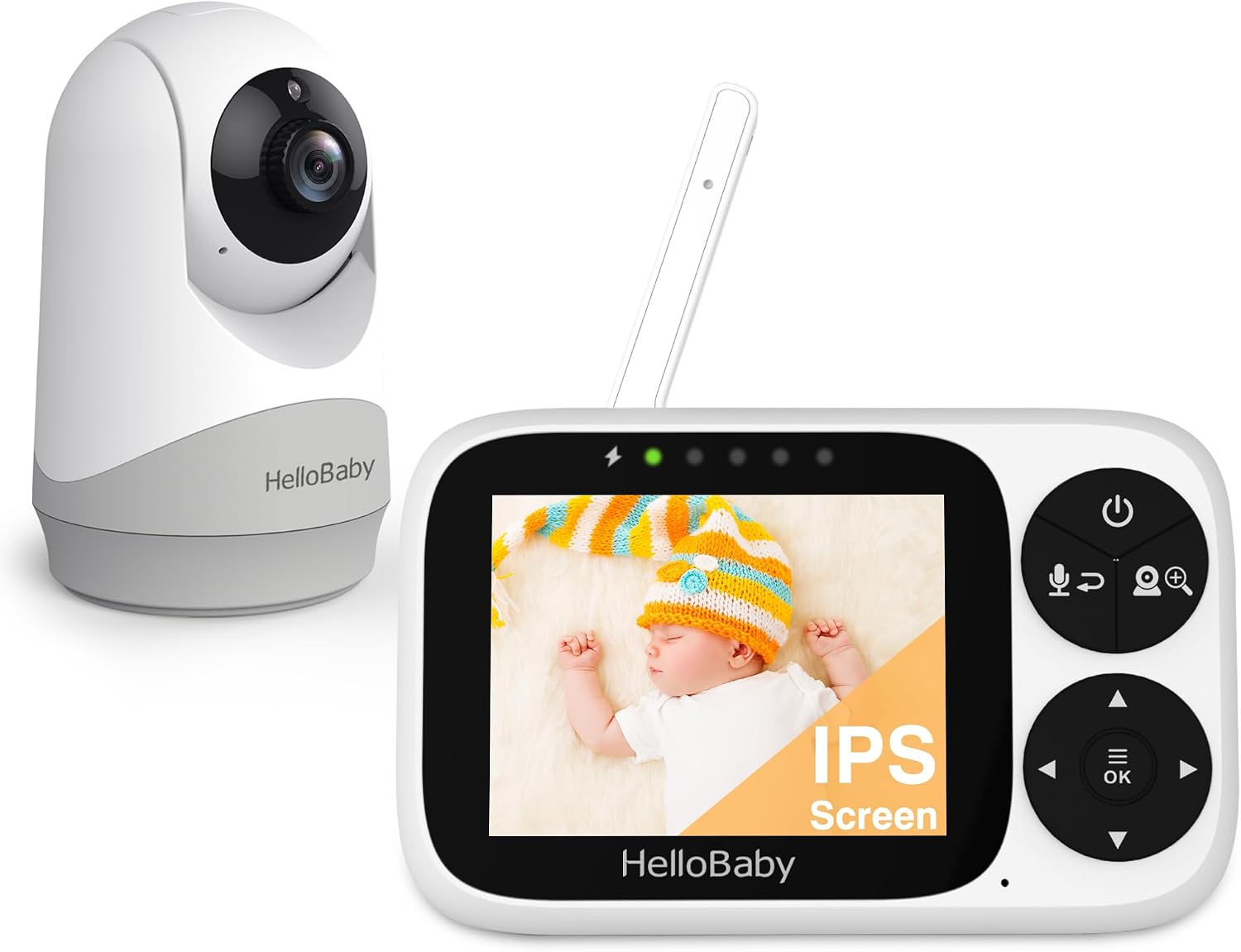 HelloBaby Baby Monitor with Camera and Audio, 3.2" Baby Camera Monitor