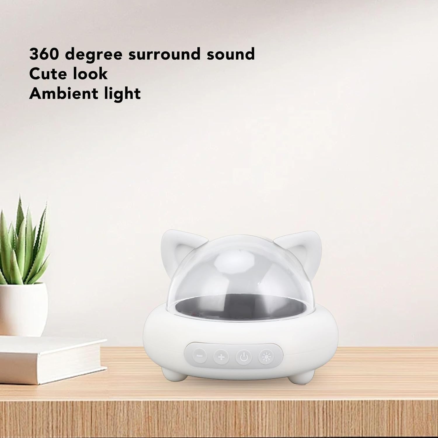 Gowenic BT Speaker With 360° Surround Sound, Warm Ambient Light, Portable Compact BT5.3 Speaker For Indoor Outdoor Travel Camping - الصورة 3