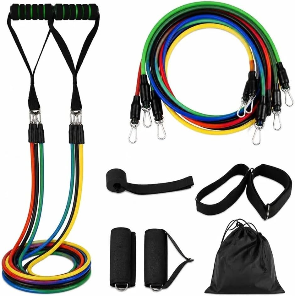 Multi Level Sports Resistance Bands Set with Handles and Training Accessories