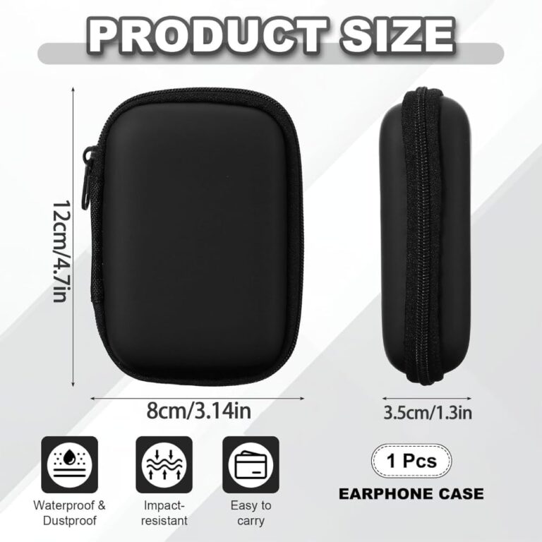 Hard Drive Case,Portable, Cable Organizer, Shockproof,Travel Power Bank Case,Multi-Function Storage for Small Electronics and Accessories