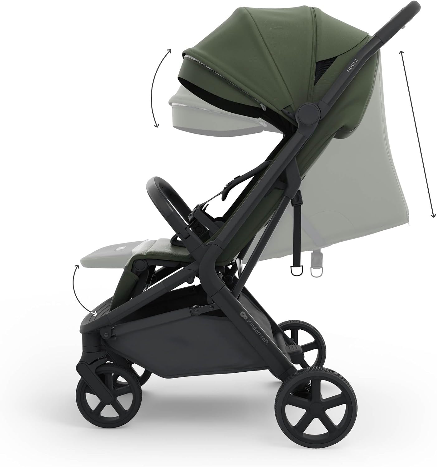Kinderkraft - Nubi 3 Stroller - Mystic Green - الصورة 5