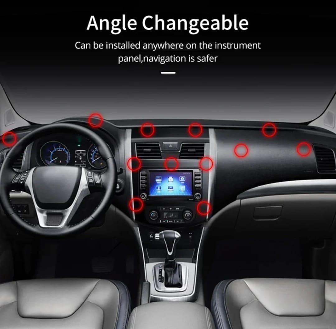 OPONE Magnetic Car Mount - 360° Rotation, Universal Phone Holder, Adhesive Dashboard Mount - الصورة 6
