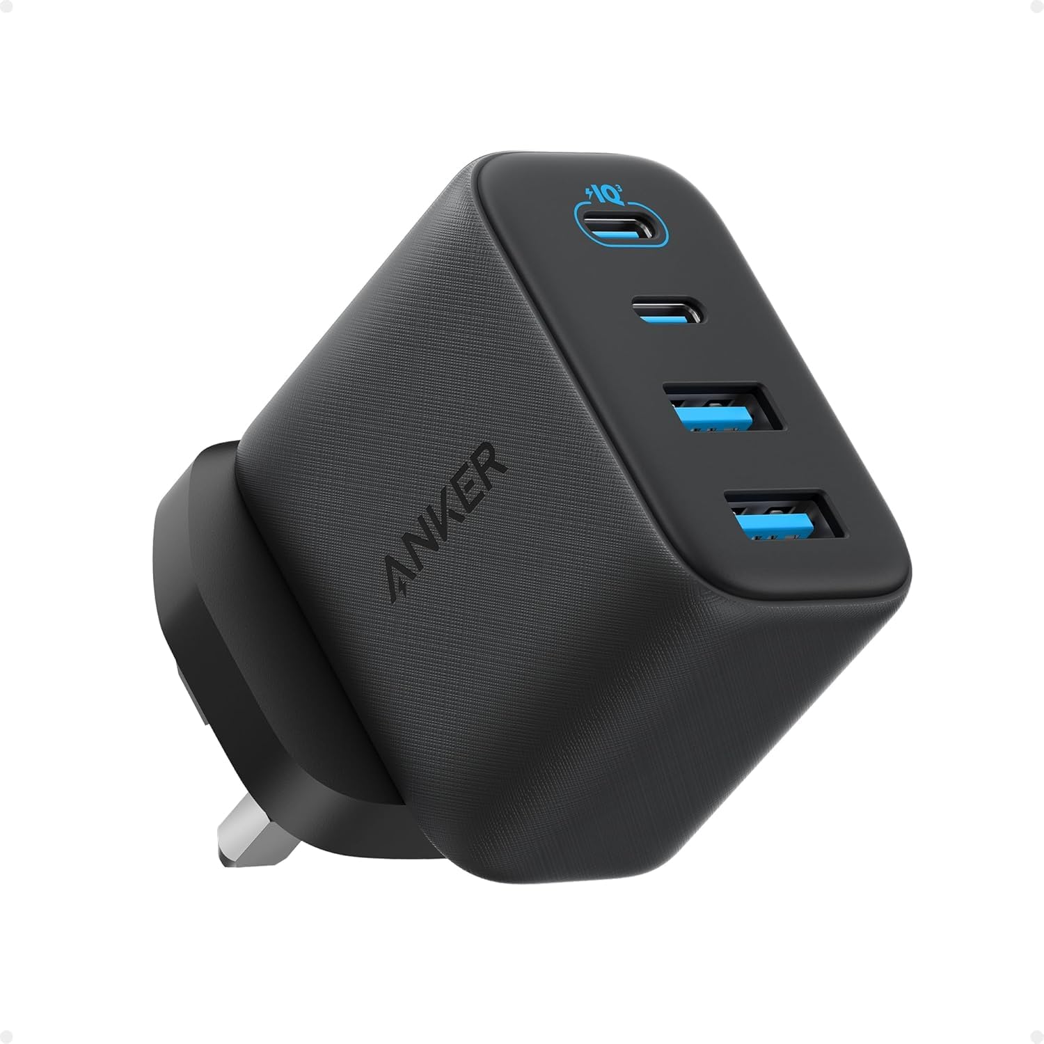 Anker Zolo USB C Charger Block, 4-Port Wall Adapter with 50W Max Output, 2 USB-C and 2 USB-A, Compact and Stable, For iPhone 17/16 Series, iPad, Galaxy, and More (Black, Cable Not Included)