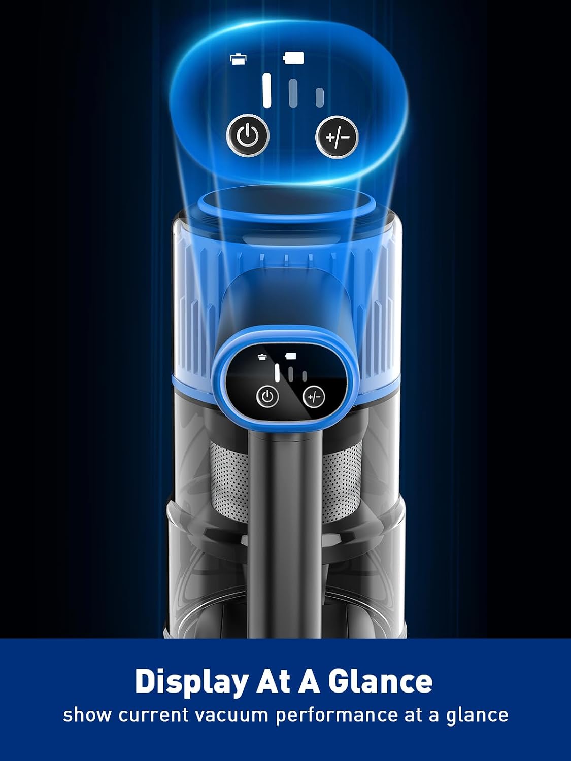 SINCHER Cordless Vacuum Cleaner, 28Kpa Stick Vacuum with LED Display & 3 Cleaning Modes, 40-Minute Runtime & Detachable Battery, Lightweight Vacuum Cleaner for Home Hardwood Floors Carpets - الصورة 6