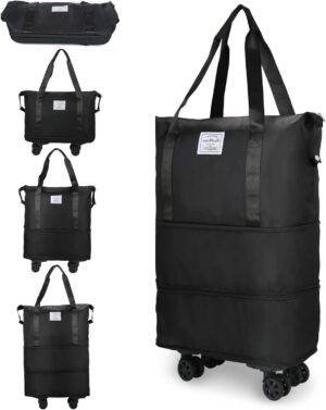 AUTOYSUR Rolling Duffle Bag with Wh...