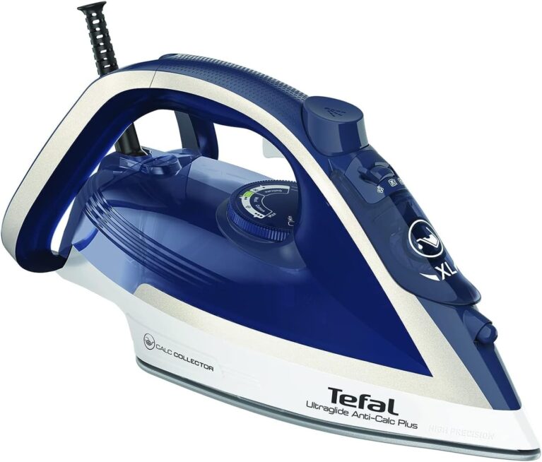 TEFAL Steam Iron | Ultraglide Plus | Steam output of 45g/min | 210 g/min with the boost | 2800W | 270ml Water tank capacity | 50/60Hz | Ultraglide Anti-Calc Plus | 2 Years Warranty | FV5820G0