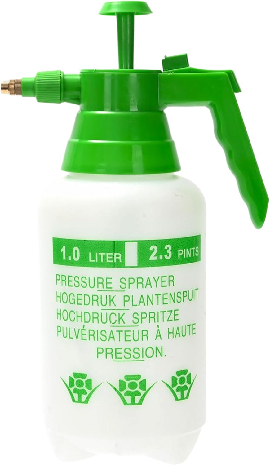 Lawazim Manual Pressure Sprayer - 1.0L - Adjustable Nozzle Handheld Multi-Purpose Garden & Cleaning Sprayer, Leak-Proof Manual Pump Pressure Bottle for Plant Care, Fertilizer, and Outdoor Cleaning