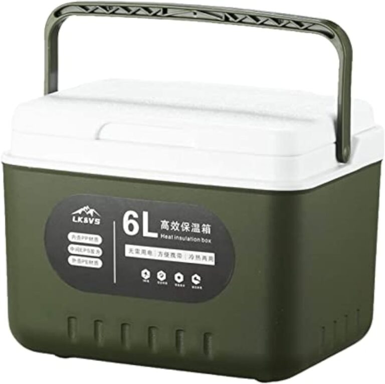 Hard Coolers, High-Capacity Ice Chest, Insulated Portable Cooler, 5.4 QT Compact Ice Coolers, Ice Chest Cooler with Three-Layer Structure, Heavy Duty Ice Box Personal Use for Outdoor Camping
