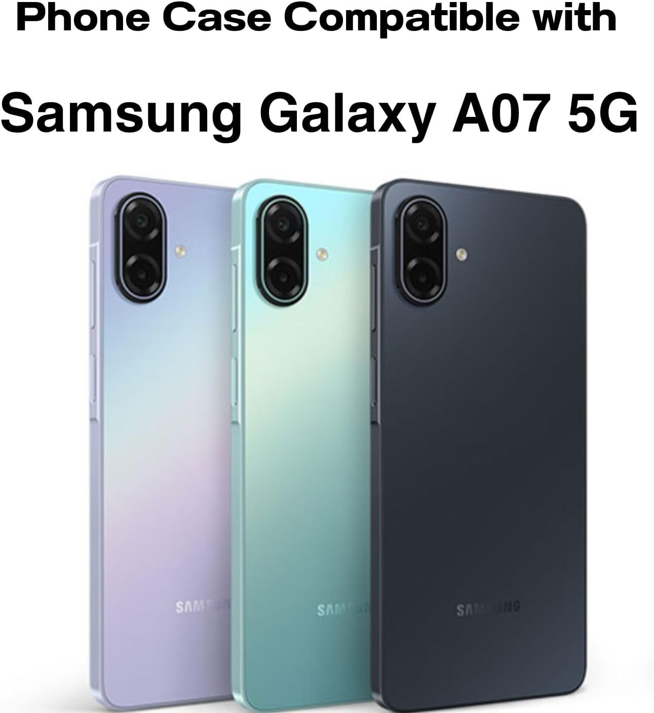for Samsung Galaxy A07 5G Case, Slim Fit Matte Finish Mobile Cover, Anti-Fingerprint & Anti-Slip, Precise Camera Full Protection, Ultra-Thin Lightweight Back Cover - Black - الصورة 9