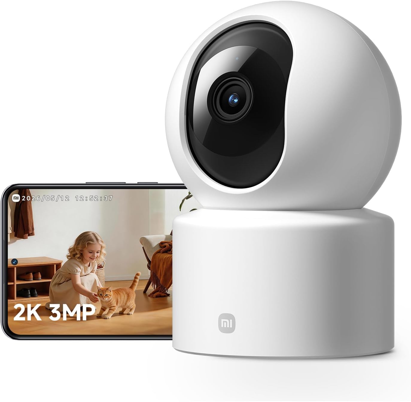 XIAOMI C301 Indoor Camera, 2K 3MP Wi-Fi Security Camera Indoor, Mi Home App
