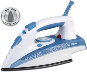 BLACK+DECKER Steam Iron, 2200W Powe...