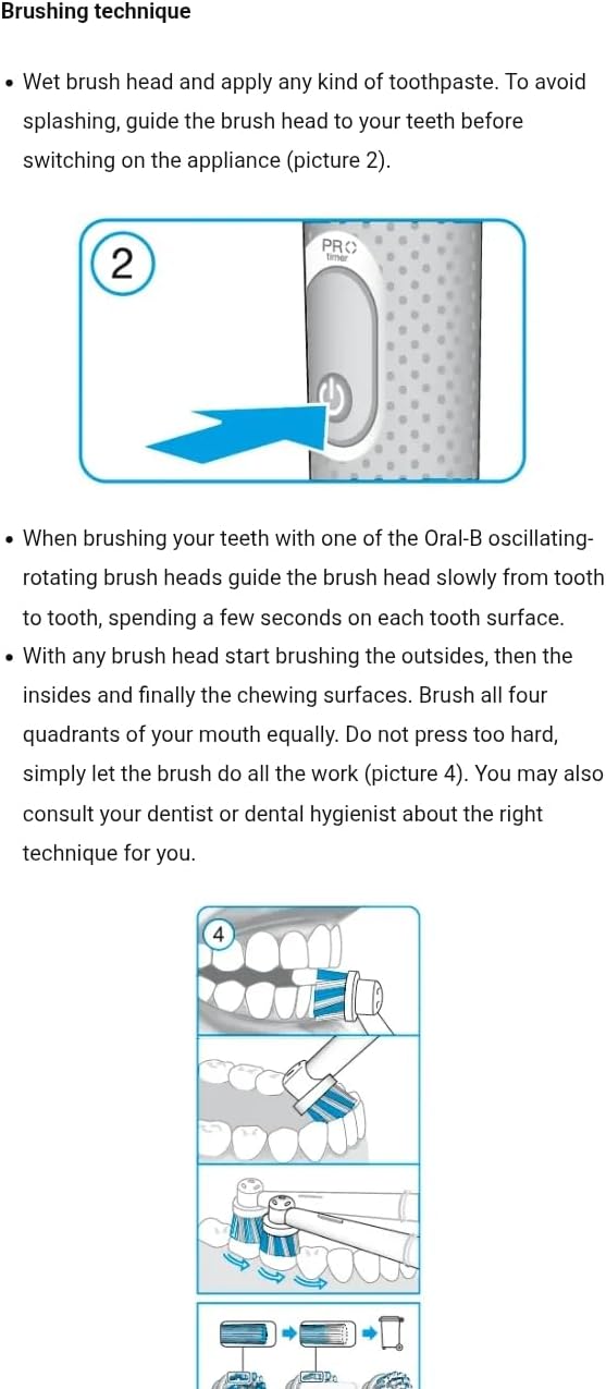 Oral-B Vitality Cross Action Rechargeable Electric Toothbrush, 1 Count - الصورة 13
