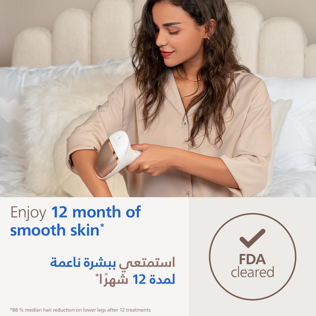 Philips Lumea IPL Laser Hair Removal Device 9000 Series, 4 Attachments & Luxury Box, SmartSkin Sensor, 60 Days Money Back Guarantee, Clinically Proven Performance Permanent Hair Removal, BRI984/02 - الصورة 6