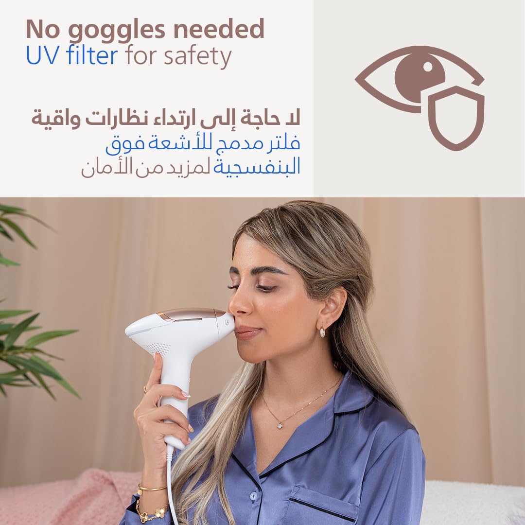 Philips Lumea IPL Laser Hair Removal Device 9000 Series, 4 Attachments & Luxury Box, SmartSkin Sensor, 60 Days Money Back Guarantee, Clinically Proven Performance Permanent Hair Removal, BRI984/02 - الصورة 2