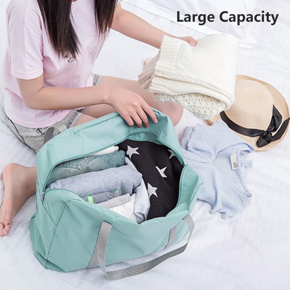 Portable Travel Bag Foldable Luggage Hand Travel Bag Foldable Travel Duffel Bag (Light Blue) - الصورة 3
