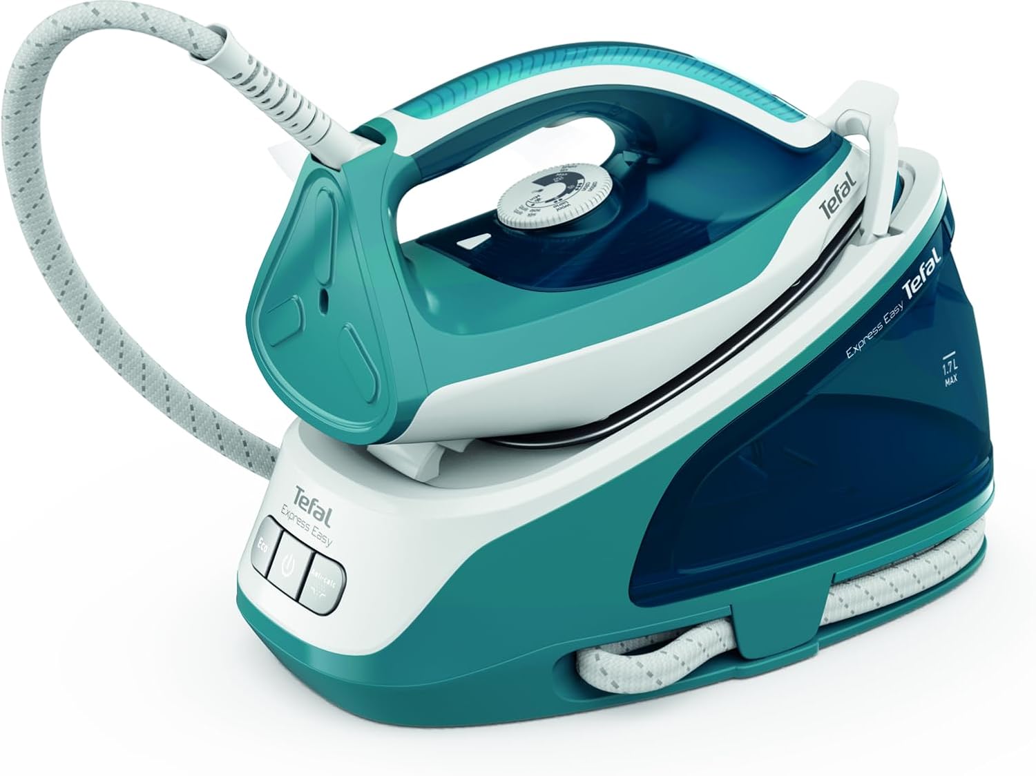 TEFAL Steam Station | Express Easy Steam Station | High Pressure Steam Flow of 120 g/min and 350 g/min with the boost for thick fabrics | 2200W | 1.7 Litre | 50/60Hz | 2 Years Warranty | SV6131G0