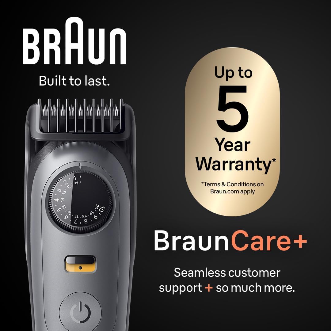 Braun Series 5 All-in-One Beard & Body Grooming Kit for Men, Cordless Trimmer, Hair Clippers & Shaver for Face, Hair & Body with Smooth Shave Head, AIO 5510 - الصورة 6